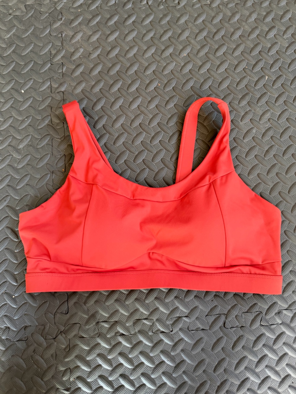 Rust Red Scoop Sports Bra with Wide Straps